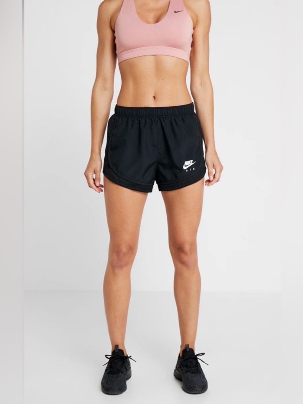 Nike Black Athletic Shorts with White Logo